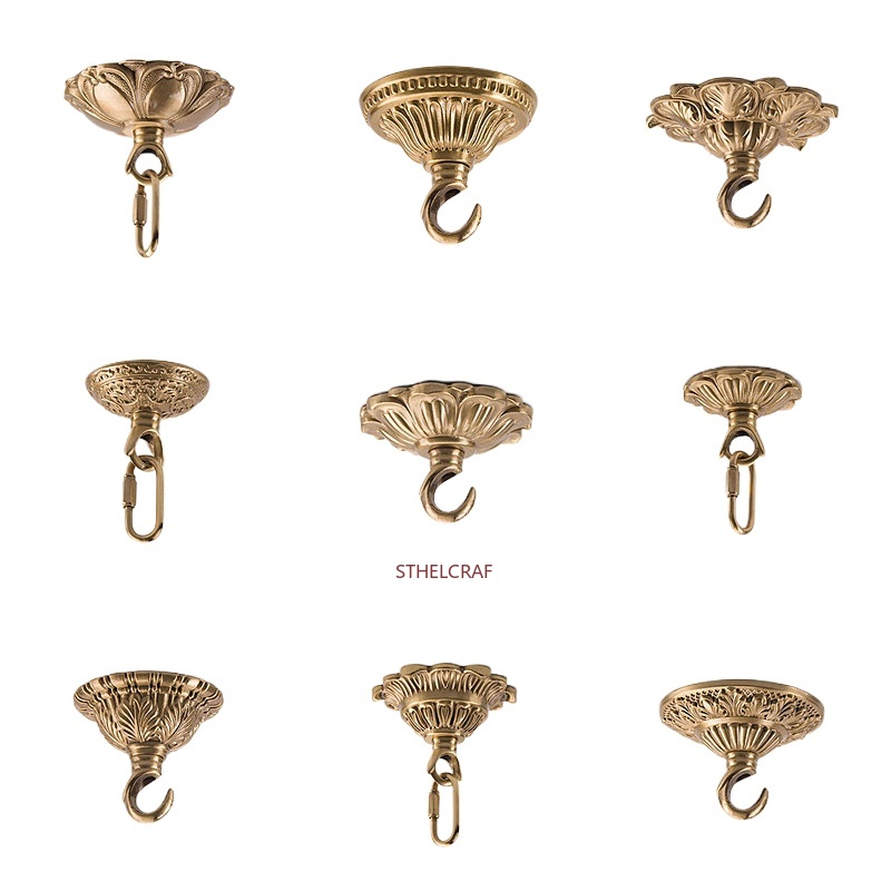 Furniture Home Hardware - 1PC 고급 황동 후크 홈 인테리어