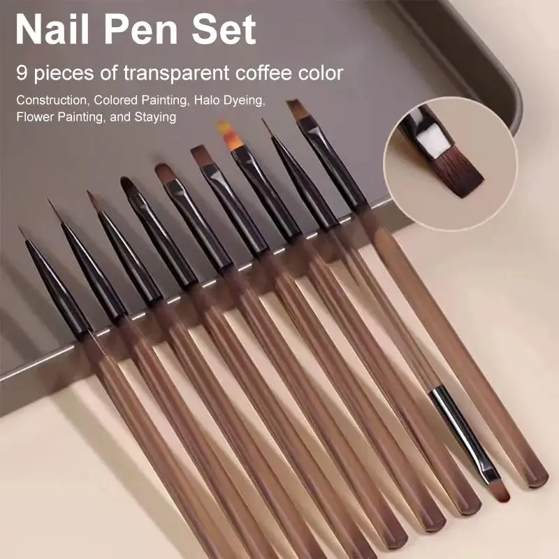 Furniture Hardware Nails - 9종 멀티 헤드 네일 아트 브러쉬