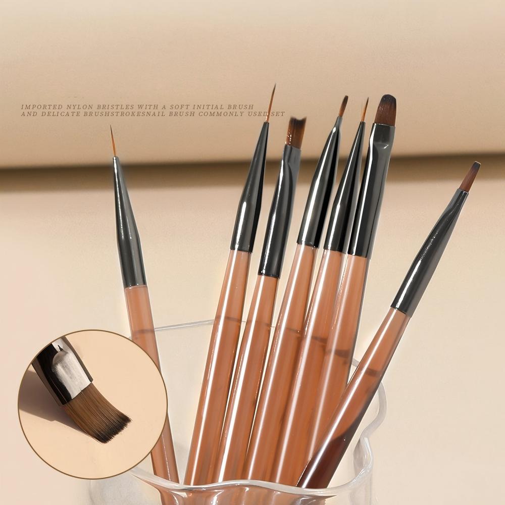 9종 멀티 헤드 네일 아트 브러쉬 세트, 호박색 나무  - Furniture Hardware Nails 리뷰 및 가격