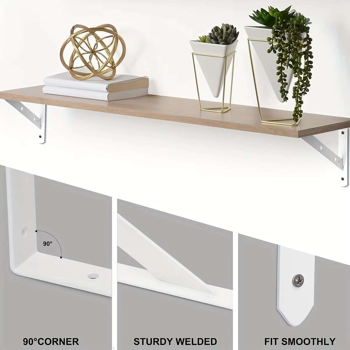 2PCS 스테인레스 스틸 삼각형 브래킷 벽 선반 브래킷 - Shelf Bracket Pair 리뷰 및 가격