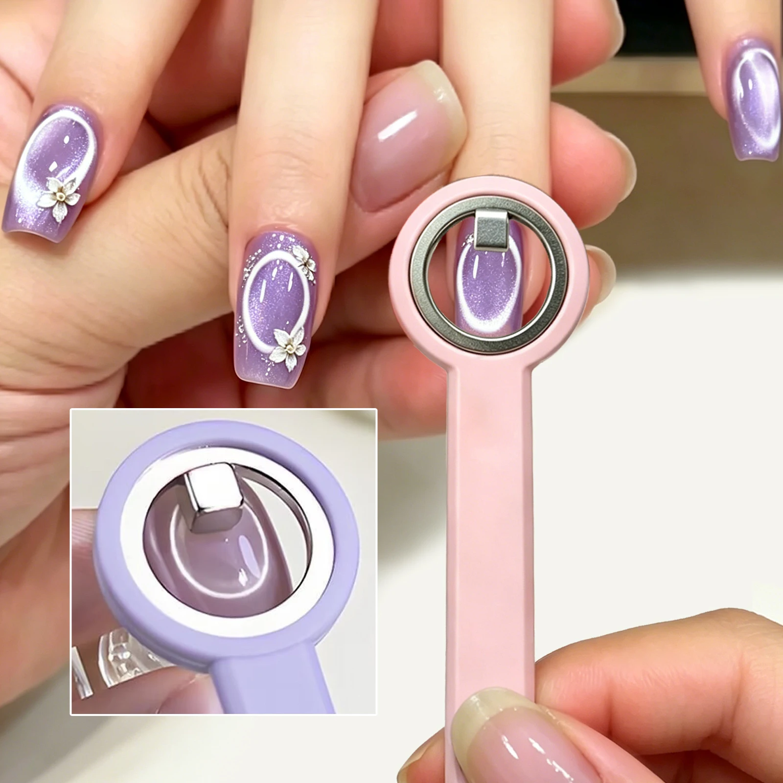 3색 할로 캣아이 네일 마그넷 링 자석 도구 (손잡이  - Furniture Hardware Nails 리뷰 및 가격