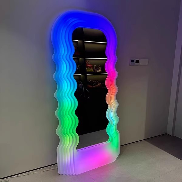 인스 웨이브 전신 거울 모던 침실 가정용 옷방 거울 의 - Furniture Hardware Stores 리뷰 및 가격